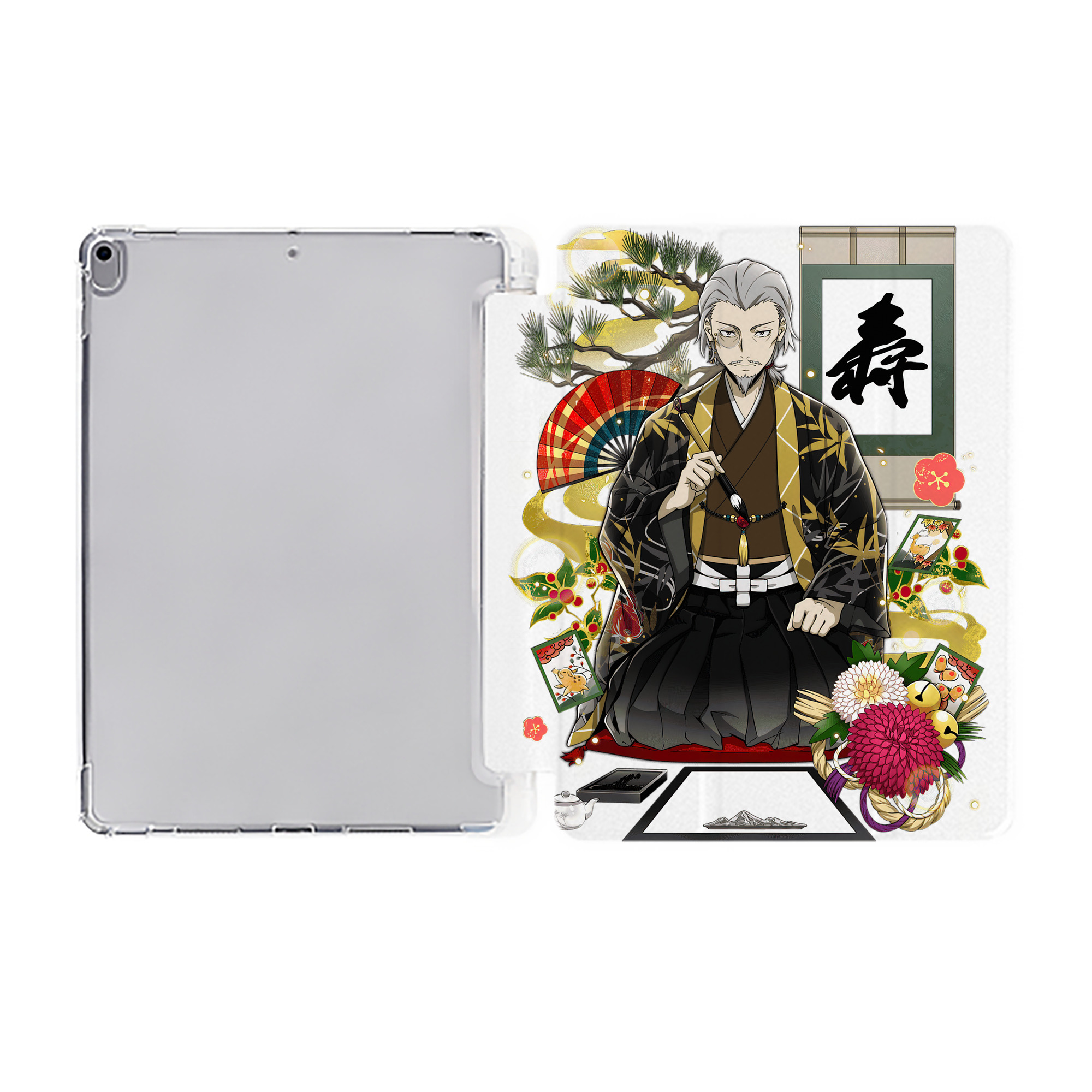 （画像用） 文豪ストレイドッグス Bungo Stray Dogs IPad ケース ペン収納付き 三つ折りスタンド PUレザー×シリコン 対応機種9.5/10.5/10.9インチ